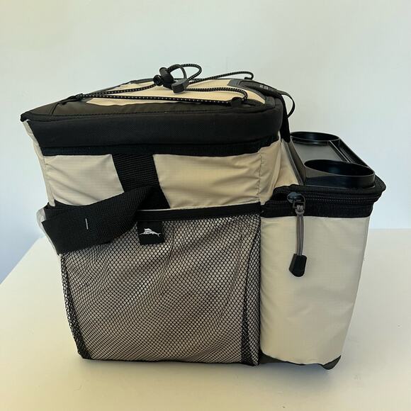 Tommy Bahama Zipperless Hardbody Cooler with Cup Holder 30 Can Capacity Cream - Picture 7 of 16